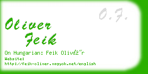 oliver feik business card